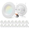 Luxrite 5/6 Inch LED Recessed Can Light 5CCT 2700K-5000K 17W 1500LM Dimmable Wet Rated ETL Listed, 16PK LR23799-16PK - alternate 1